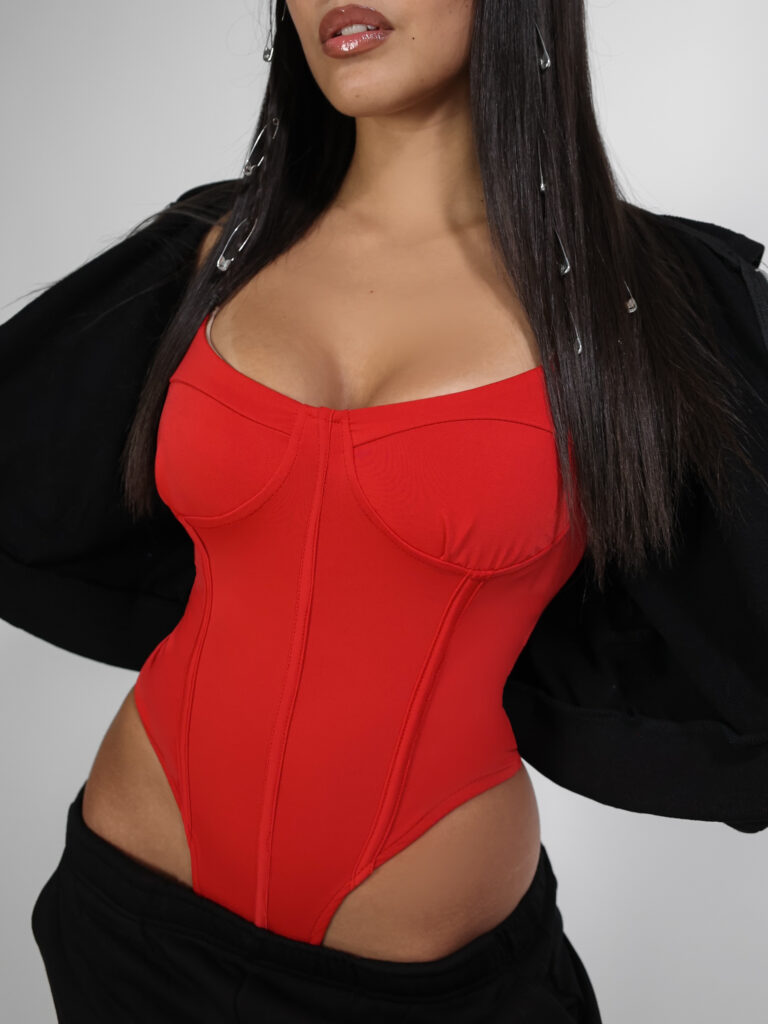 Body Expectation - Rosso, Taglia unica (veste bene dalla XS alla L) 