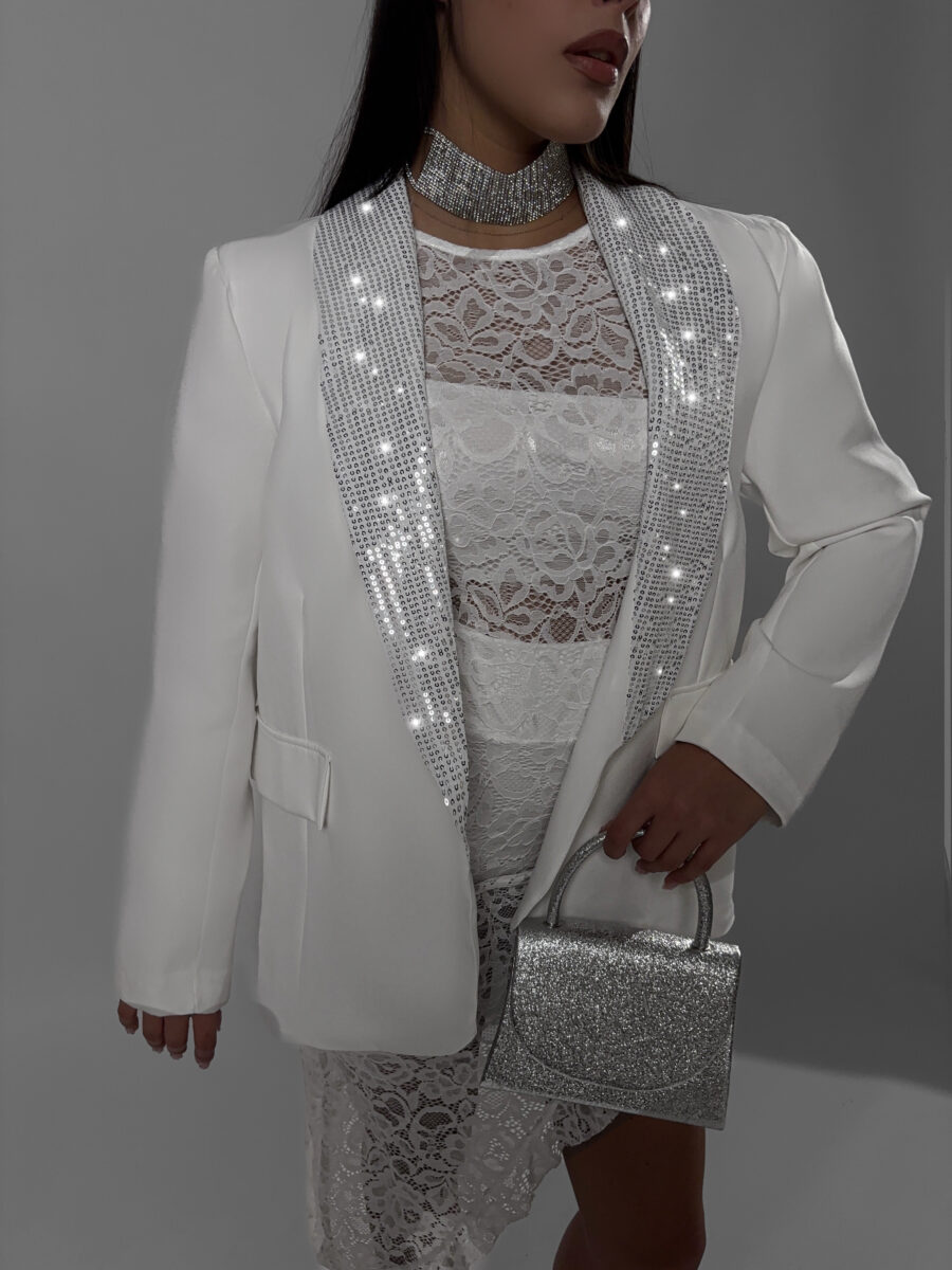 Giacca Sequin Night - White - immagine 4