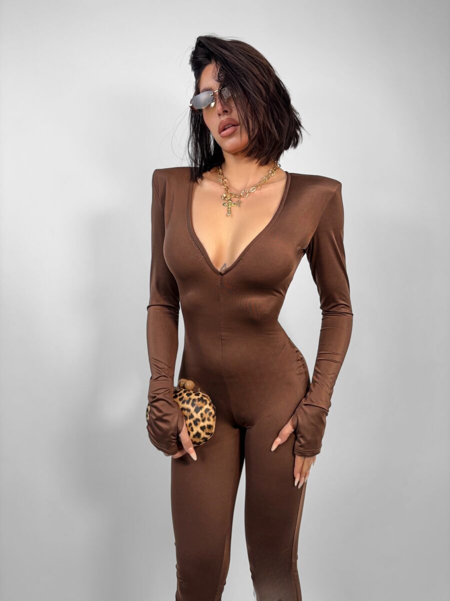 Tuta V Neck - Chocolate