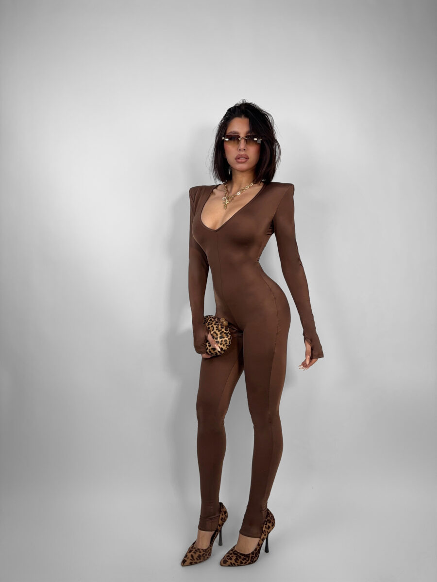 Tuta V Neck - Chocolate - immagine 2