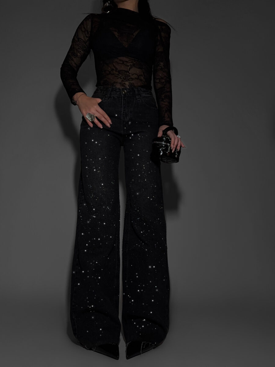 Jeans Black Shiny Brillant