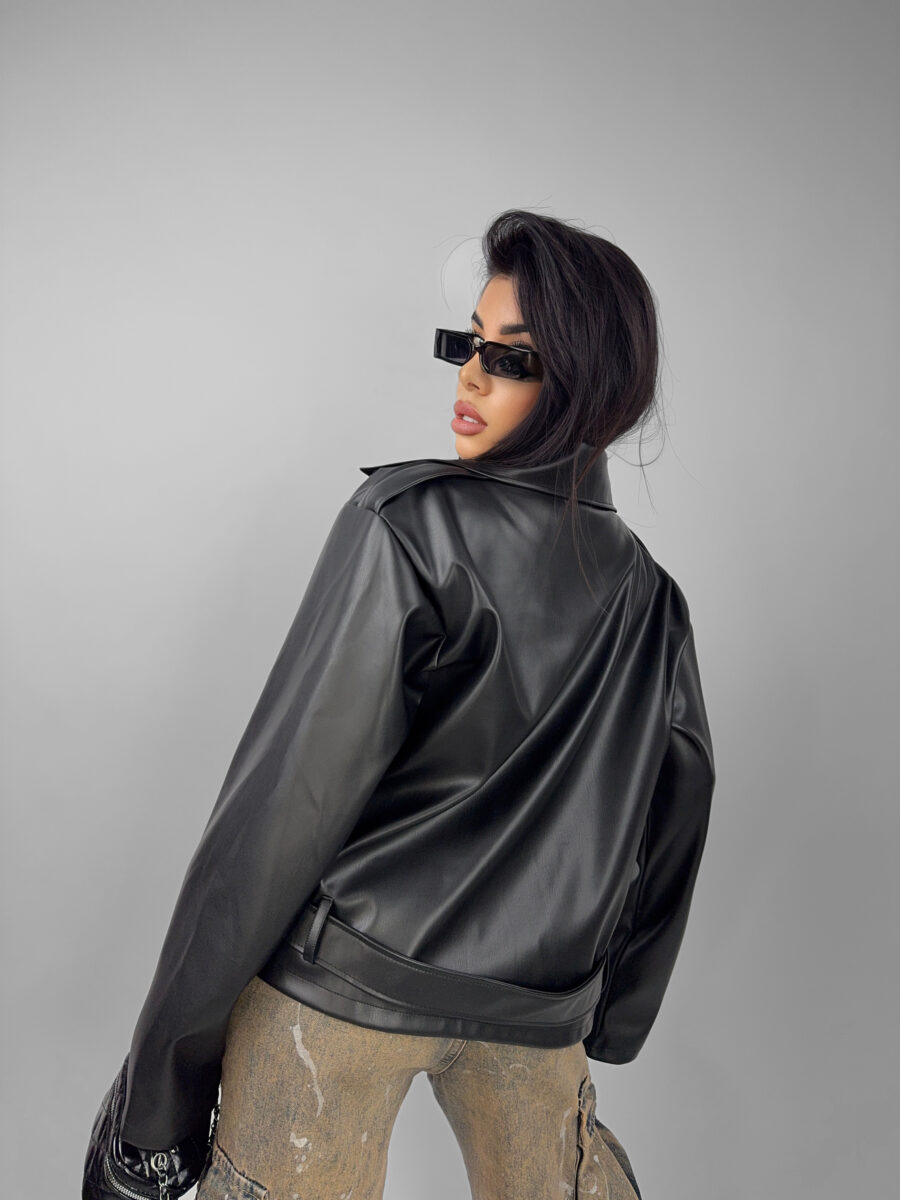 Chiodo Leather Over - Black - immagine 2