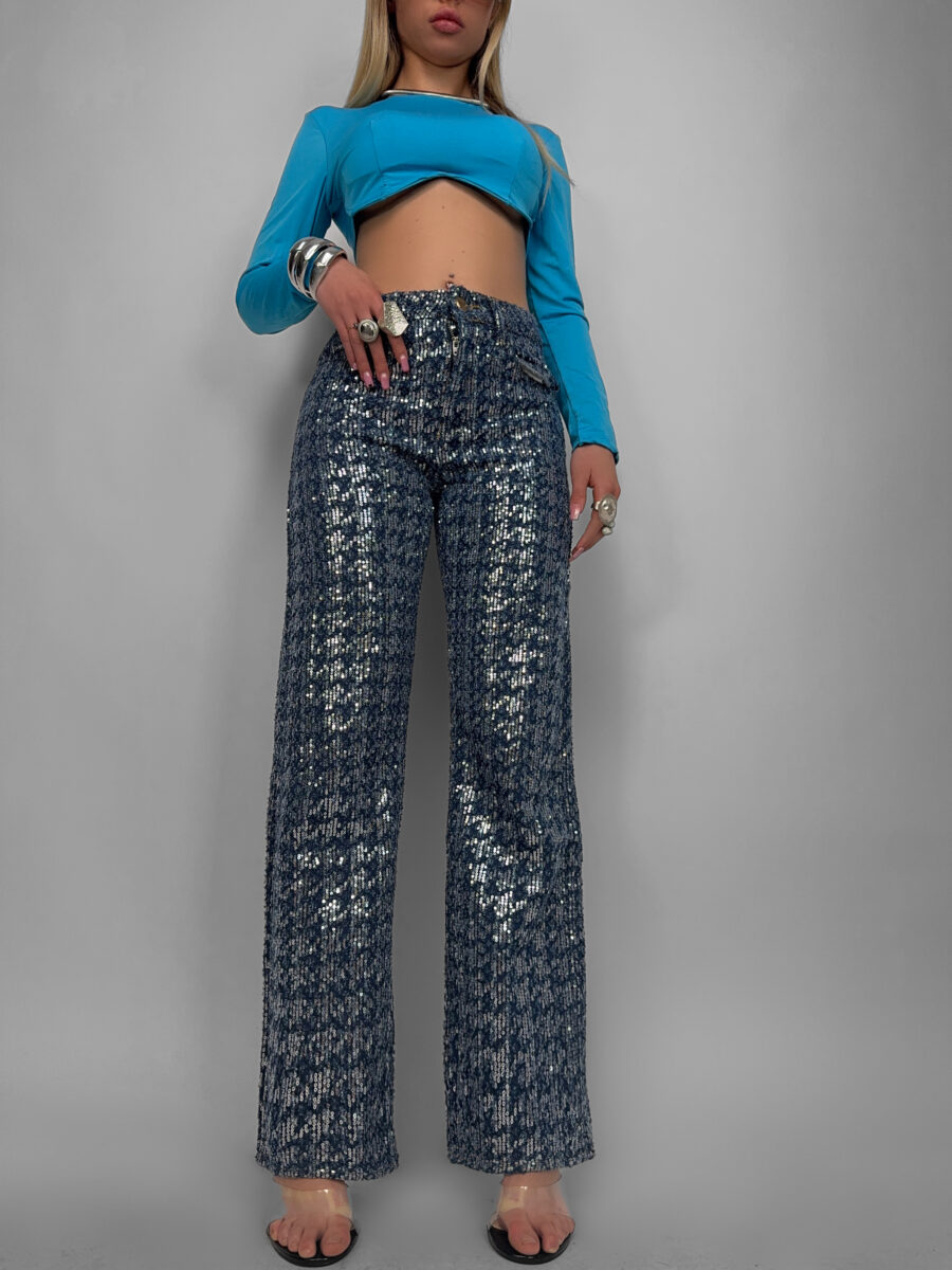 Jeans Blue Paillettes - immagine 2