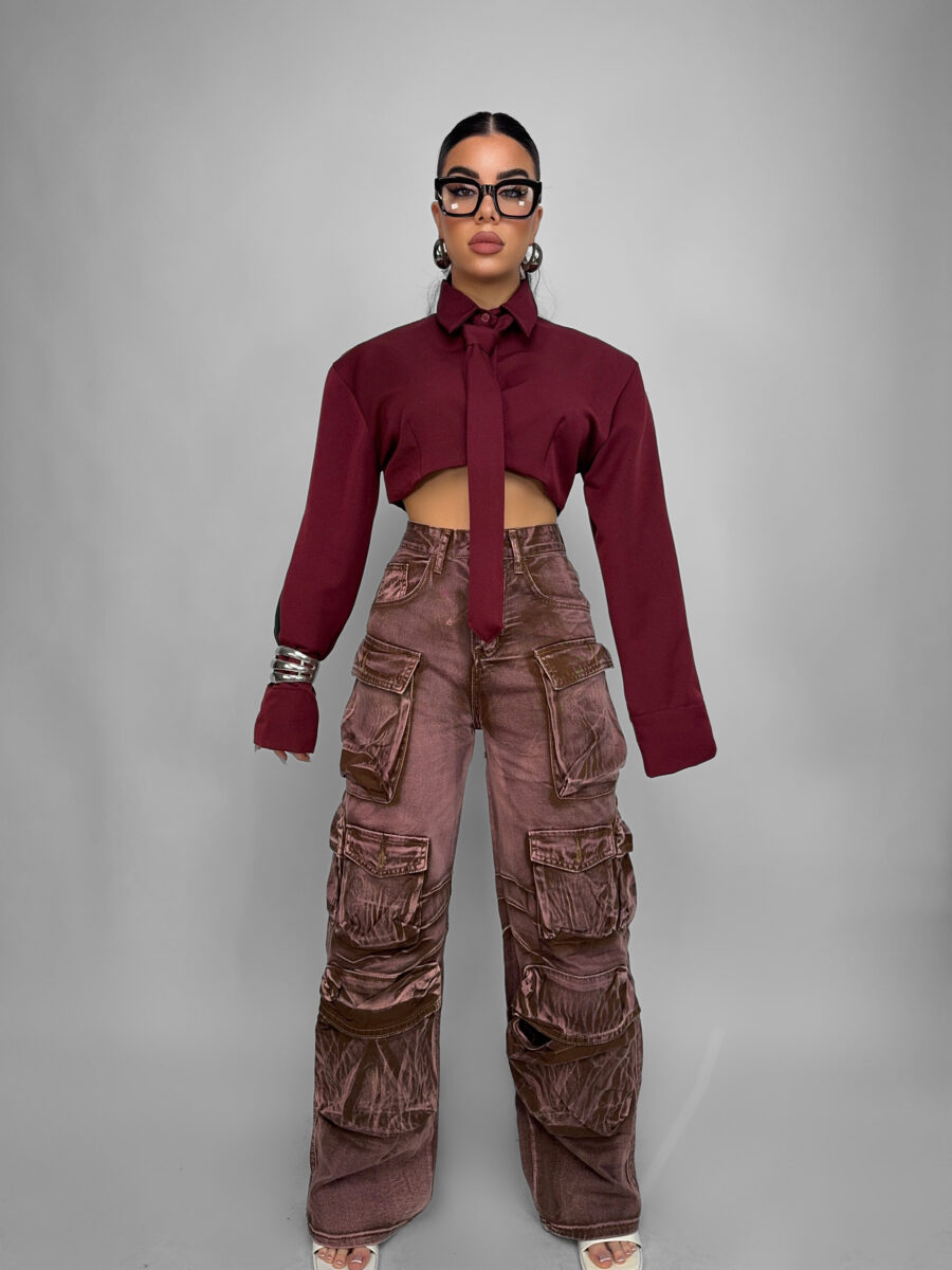 Jeans Cargo  Wine - immagine 2