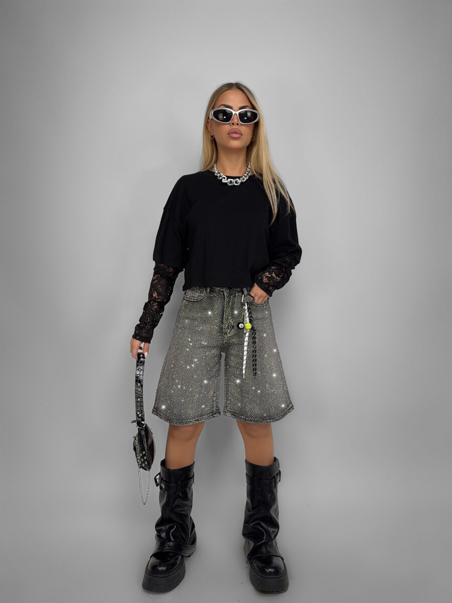 Shorts Long Diamond - Black - immagine 2
