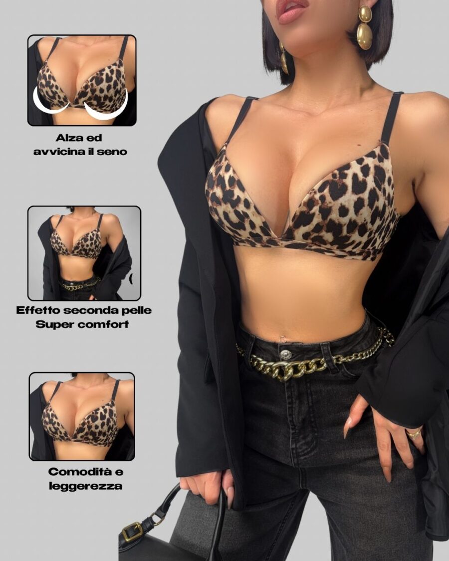 Top Bra Leopard Skin Volume Effect
