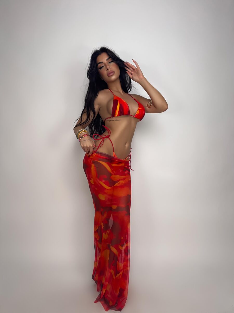 Set bikini + gonna Maribel – Rosso