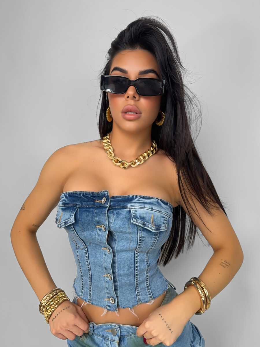 Top Denim Botton